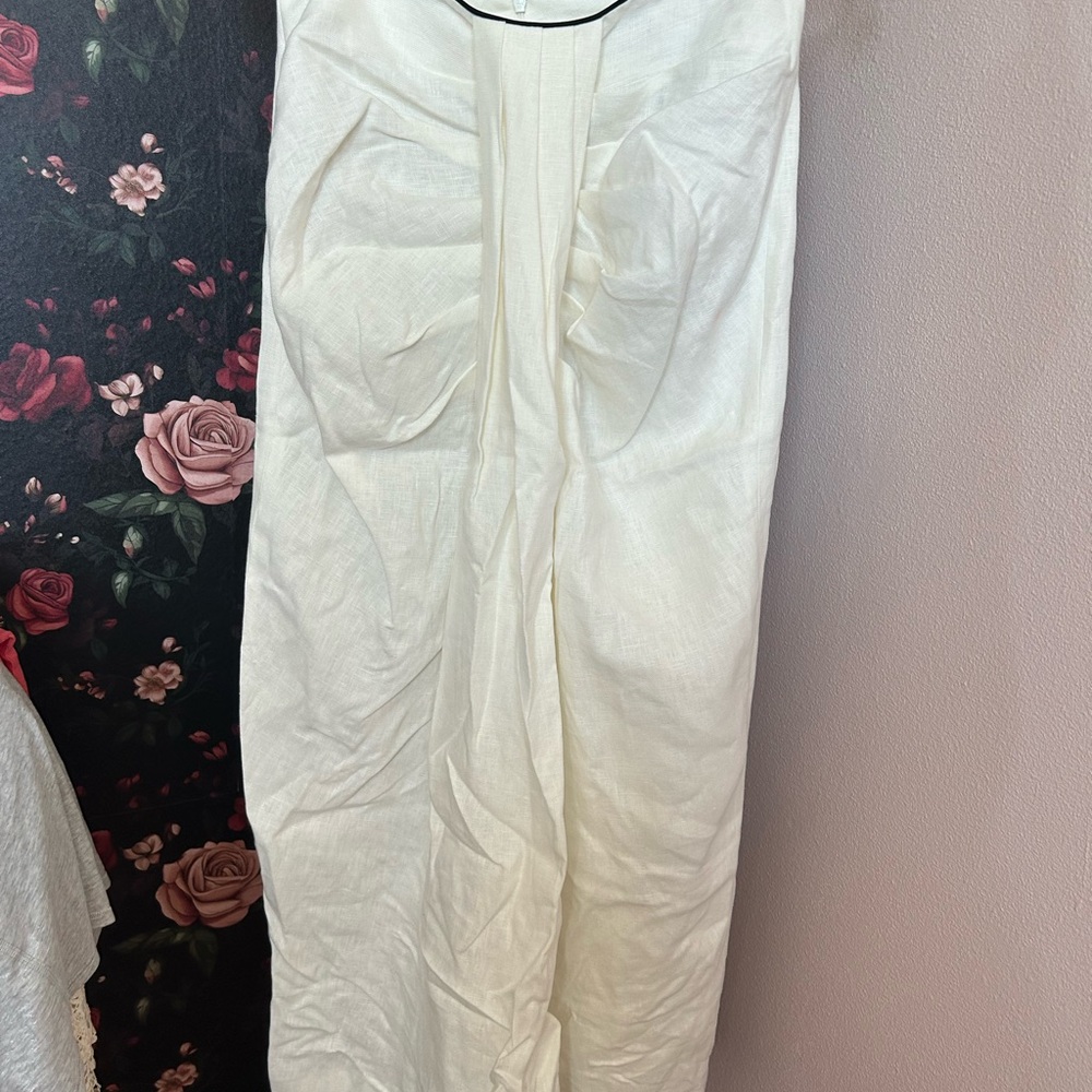 Massimo Dutti Cream Dress with Black Accents